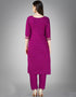Traditional Function Wear Readymade Cotton Magic Slub Suit Collection Purple Cotton Magic Slub Pant Straight Side View